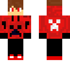 red hoodie creeper boy