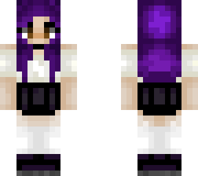 school? girl - purple hair