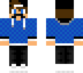 blue boy with patternfixed and moustache.