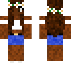brown skin girl with beautiful flower crown and crop top eith shorts and belt.