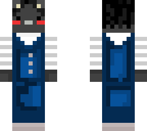 cat with blue overalls
