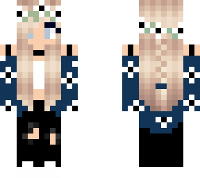 cute girl with blue flower shirt