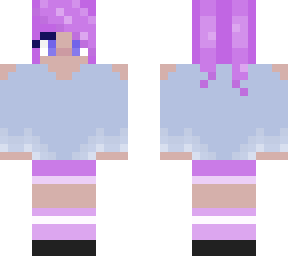 girl with purple hair -w-