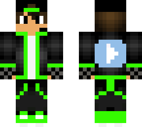 green youtuber whit diamond play butten