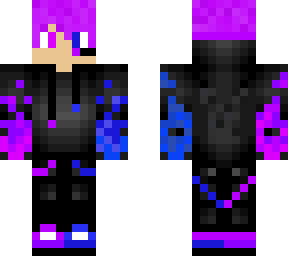 half blue half purple gamer