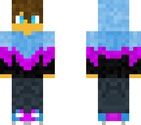 pink blue black