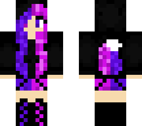 purple and pink fox girl