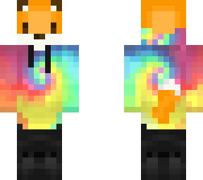 rainbow hoodie fox