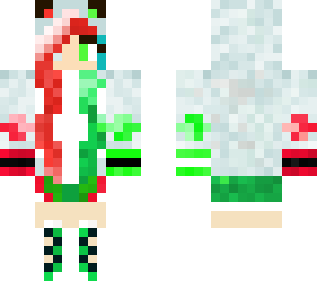 red and green girl