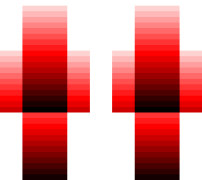 red shading