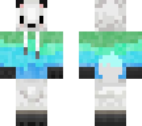 white fox with blue-green t-shirt