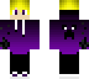 blond boy with violet sweater