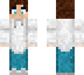 boy with brown hair and blue eyes grey hoodie with blue boyfriend jeans.