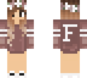brunette with f hoodie