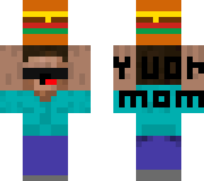 burger dude with message
