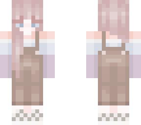 ghost skin girl with overalls