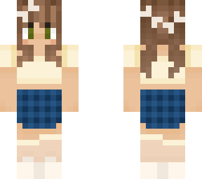 girl with gingham skirt and transparent socks