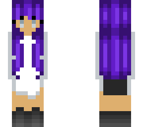 purple haired girl