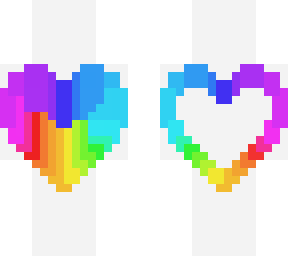 rainbow love heart, empty on one side :(