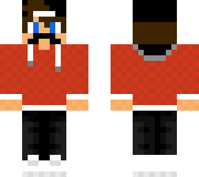 red boy with pattern and moustache.