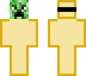 secret bread with creeper mask