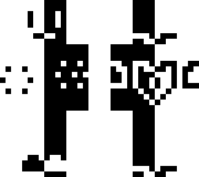 black and white