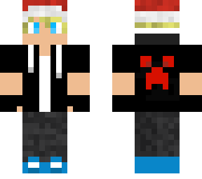 blonde dude with a santa hat