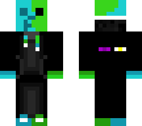 blue creeper and green slime