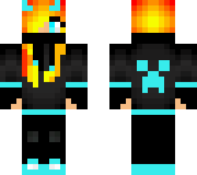flaming ice devil girl | Minecraft Skin