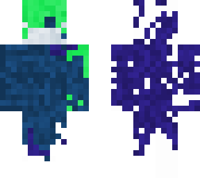 navy blue slime ghost with mask