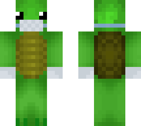 turtle with mask and gloves