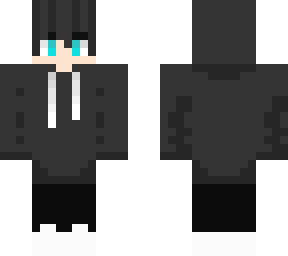 black hair hoodie
