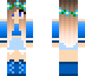 blue flower band girl