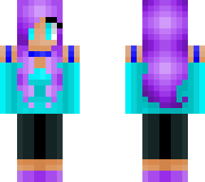 chill purple hair girl