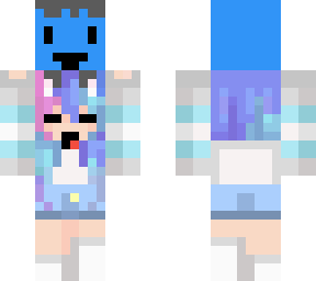 girl carrying rock slime