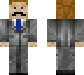 grey suit moustache man