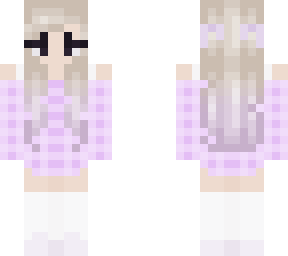 lily in purple and white outfit