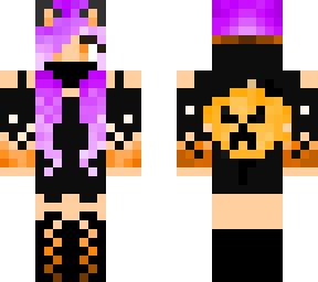 pumpkin girl cat halloween