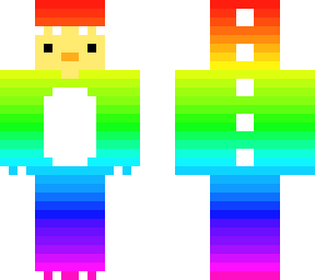 rainbow dino pajama ducc