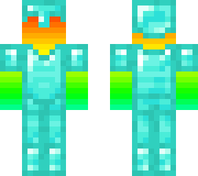 rainbow skin wearing diamond armor