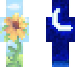 sunflower and moon