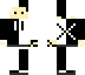 black and white