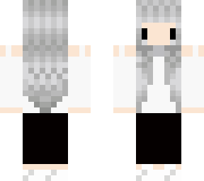 black and white girl, backwards troll skin
