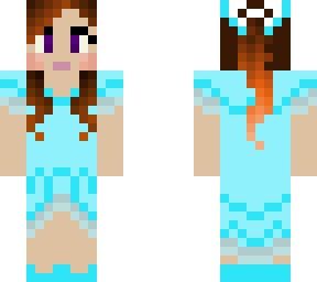 blue modern  jen with ponytail