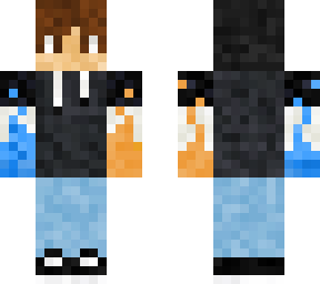 cool guy with ice and fire hands now