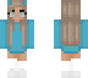 cute blue sweater devil girl