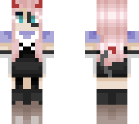 demon girl pink hair aestetic