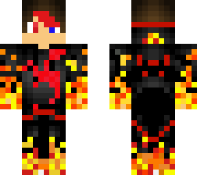 fire boy with blue eye
