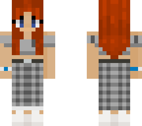 ginger, plaid pants