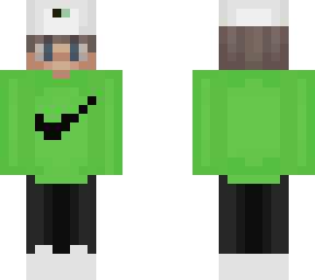 green nike with hat